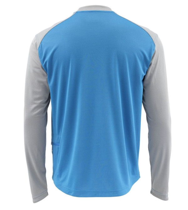 Simms SolarFlex Plus Crew Shirt Pacific Back Simms SolarFlex Plus Crew Shirt Pacific Back